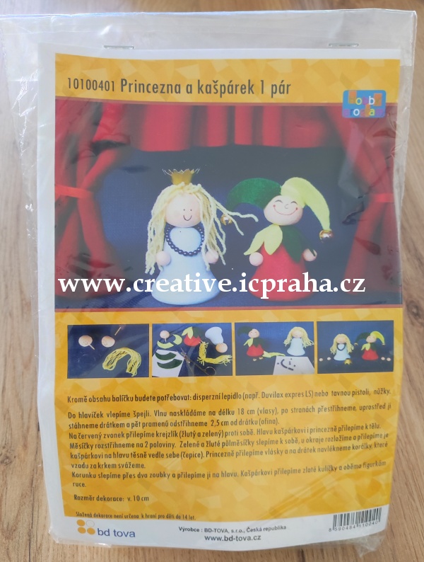skládačka Princezna a kašpárek v.10cm 10100401